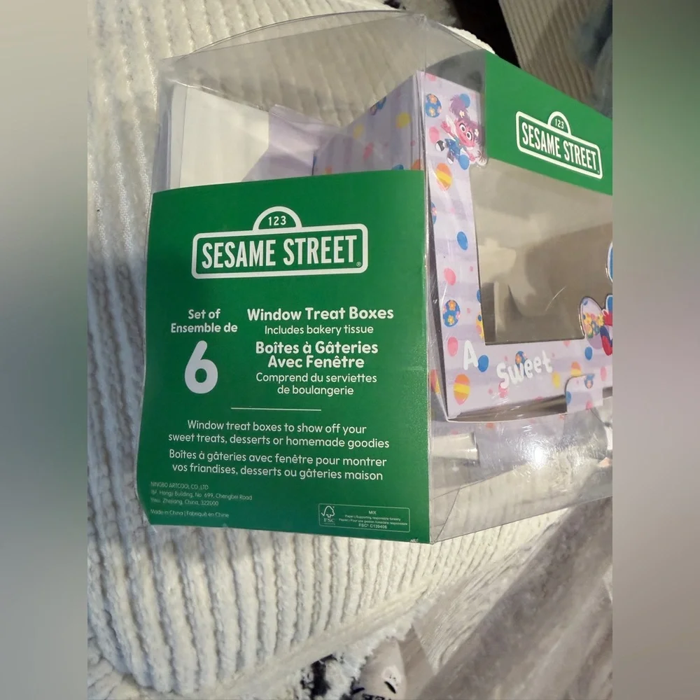Sesame Street Treat Box Set-New In Box-Set of 6